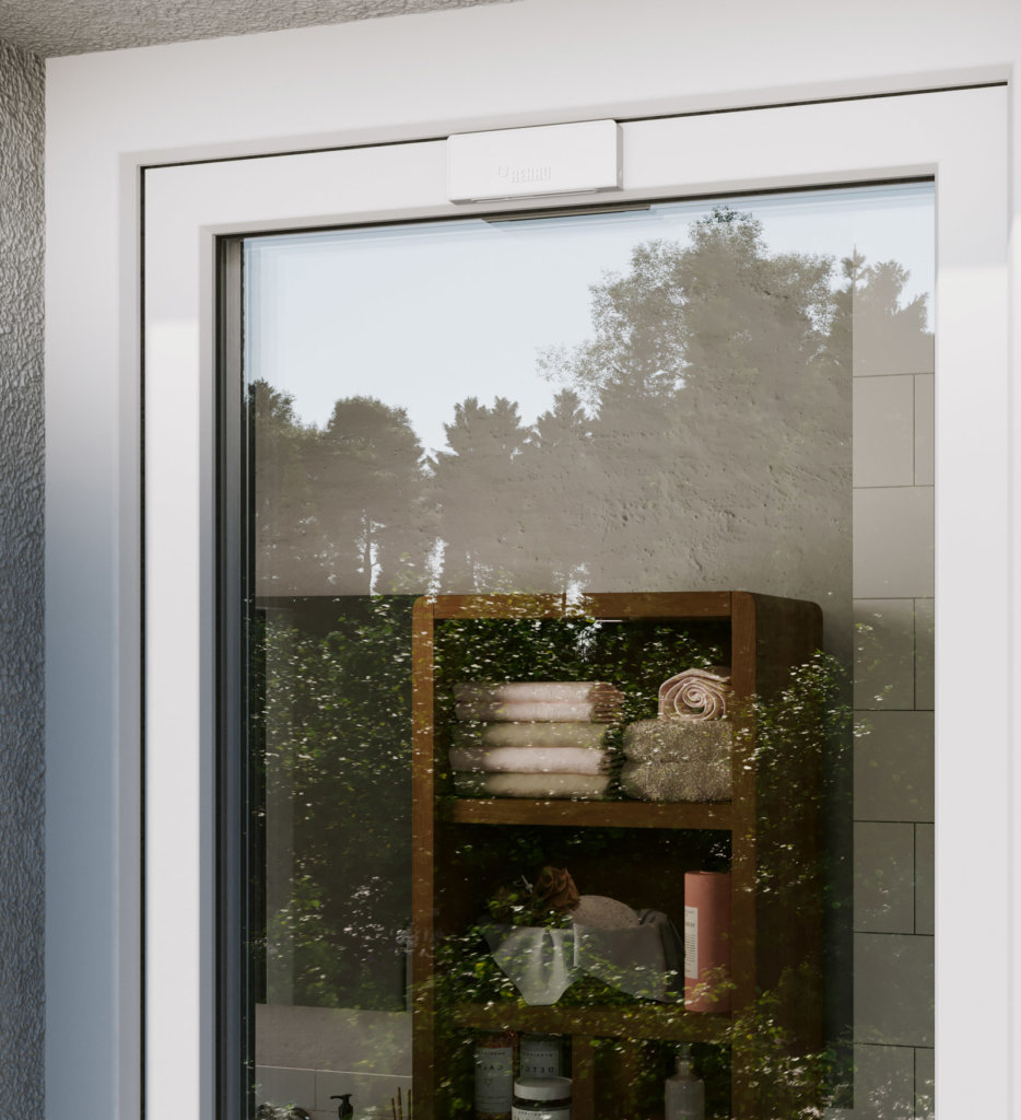Mediola und REHAU optimieren präventiven Einbruchschutz im vollvernetzten Heim weißes Fenster mit Sensoren - Smart Home